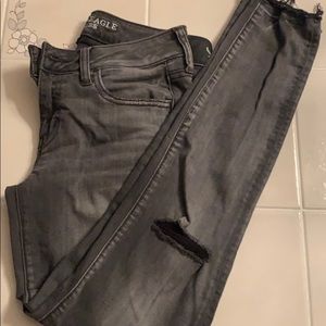 AEO super low black jegging